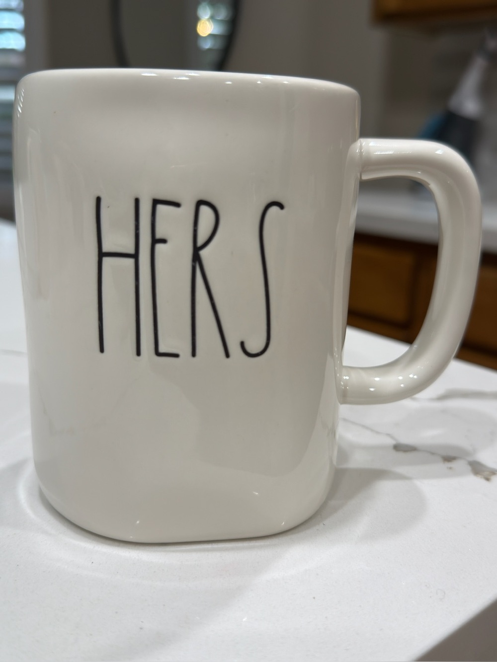 Rae Dunn HERS White Ceramic Coffee Mug - Classic Everyday Cup